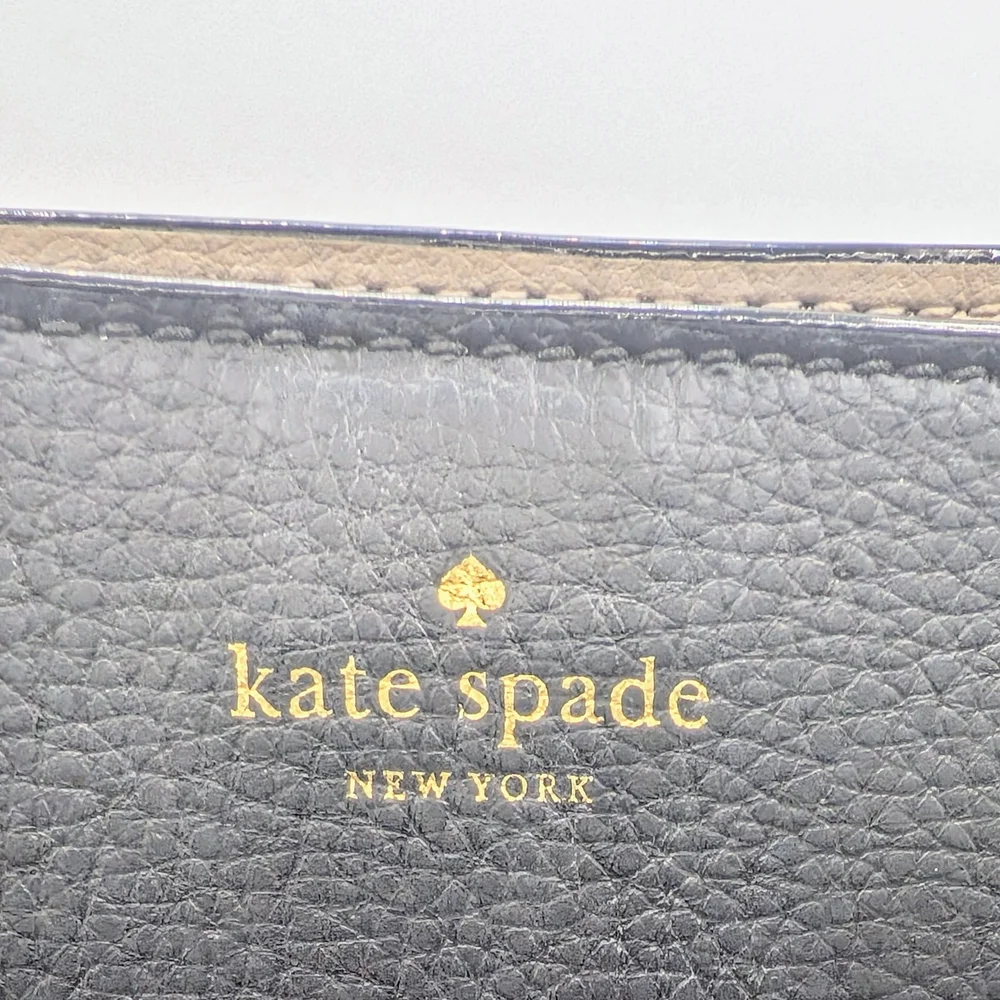 NWOT 3 Pocket Kate Spade Black Spiked Leather Handbag - Picture 7 of 7